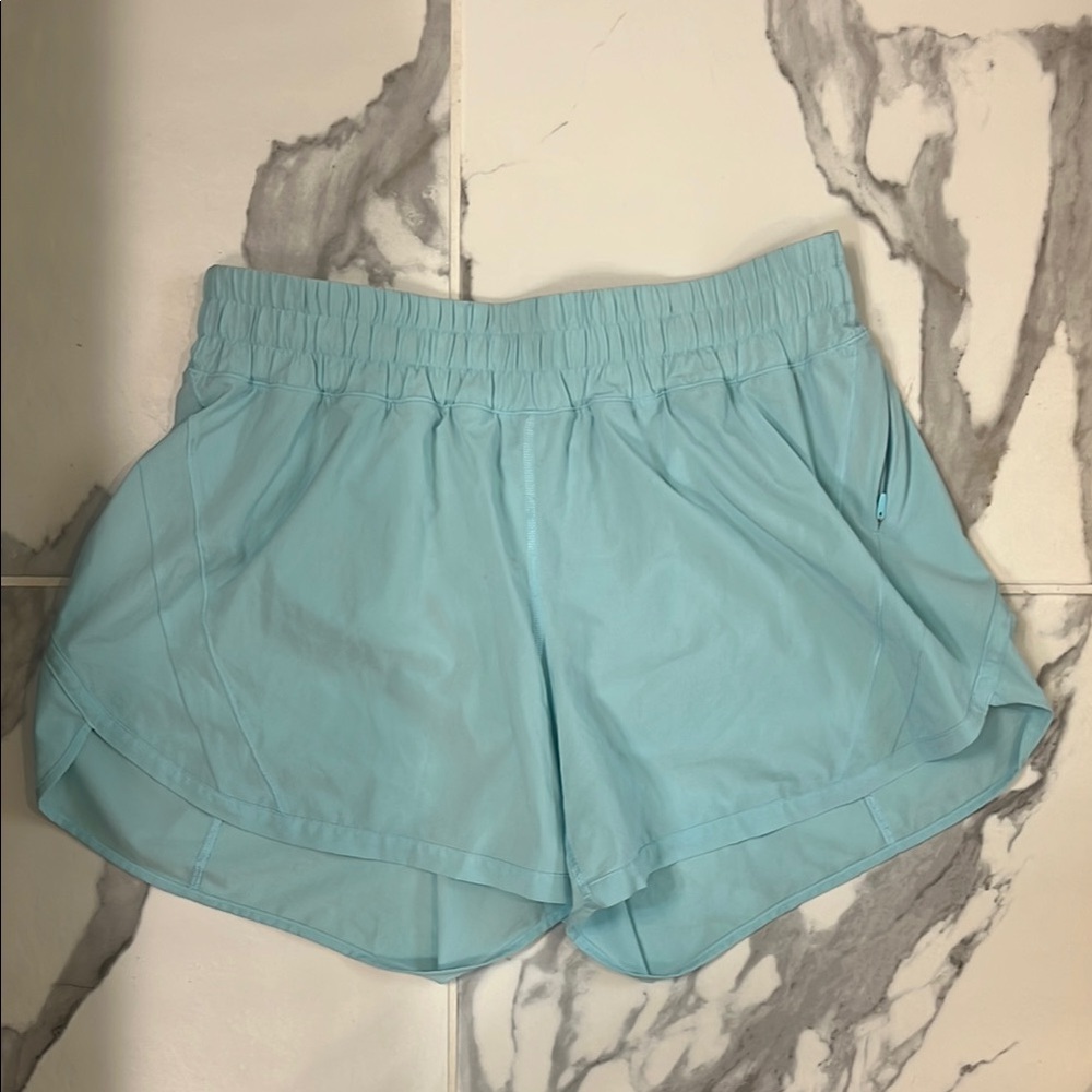 Blue lululemon athletic shorts. Size 12. Great overall condition